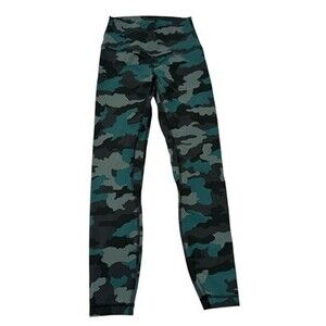 Lululemon Align High-Rise Pant 25" Heritage 365 Camo Tidewater Teal Multi Sz 4